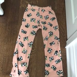 panda fuzzy pants